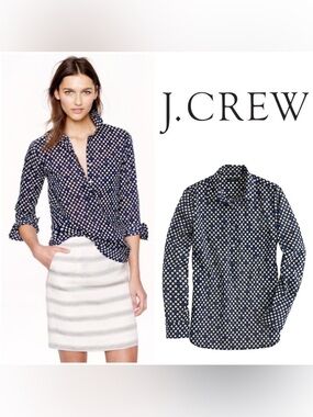 J.CREW Popover in Navy Flower Bud